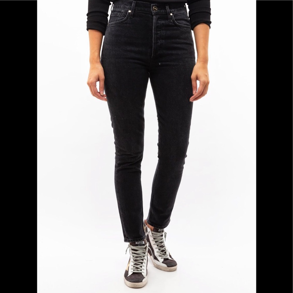 Goldsign black high rise denim